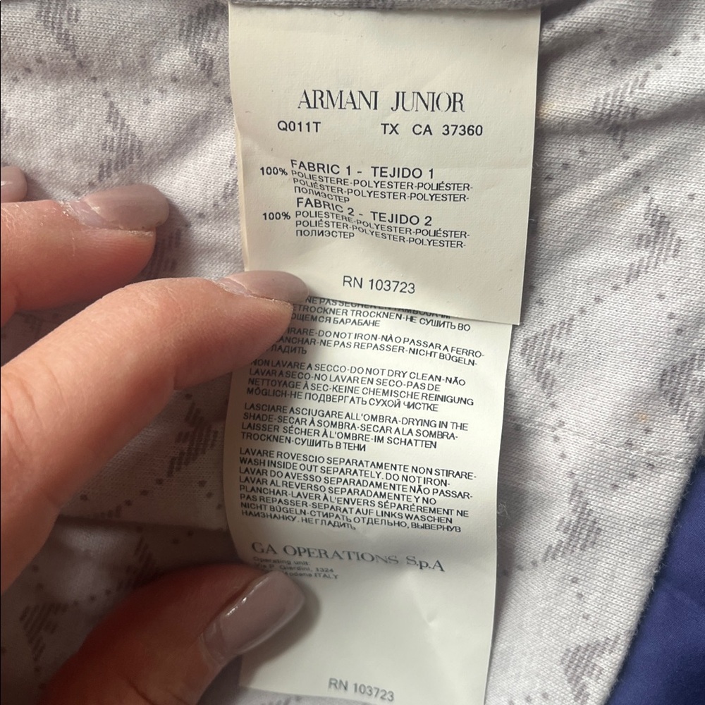 Armani Junior Purple and White Kids Vest - Picture 4 of 8